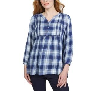 Wrangler Women's Blue Plaid Top